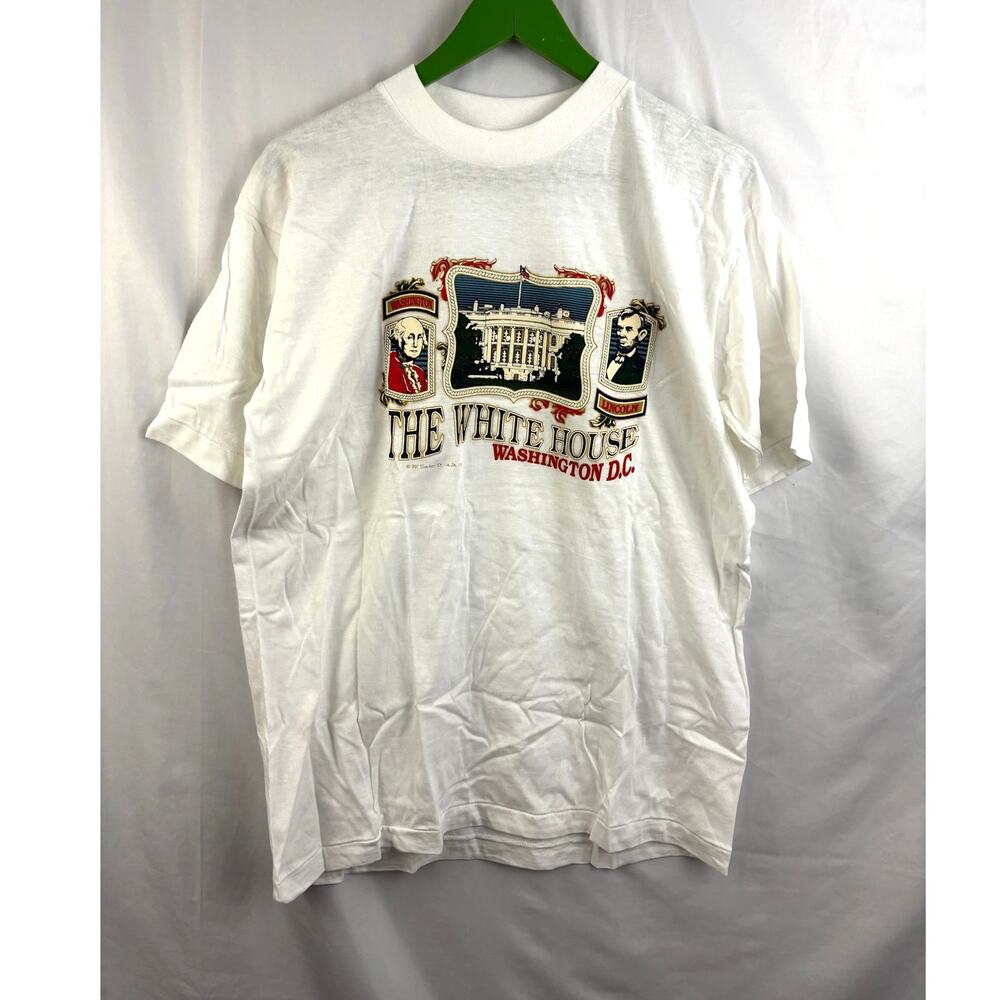 VTG White‎ House Washington D.C. Travel Tourist Shirt 90s Large New Deadstock